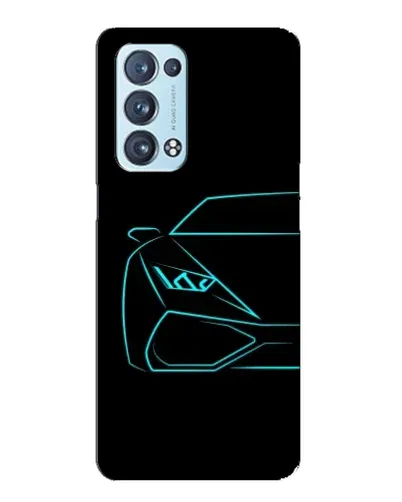 Чохол для OPPO Reno6 Pro 5G з картинкою «Блакитний силует Lamborghini» Чохол для OPPO Reno6 Pro 5G з картинкою «Блакитний силует Lamborghini»