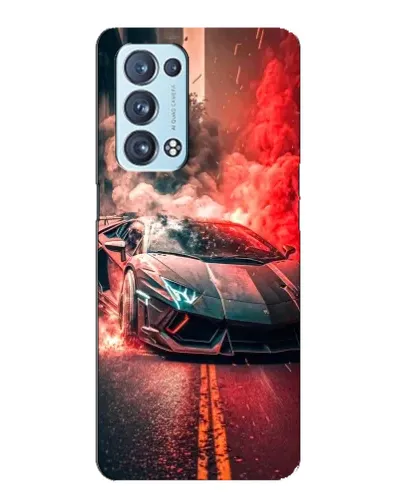 Чохол для OPPO Reno6 Pro 5G з картинкою «Lamborghini червоний дим» Чохол для OPPO Reno6 Pro 5G з картинкою «Lamborghini червоний дим»
