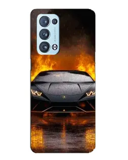 Чохол для OPPO Reno6 Pro 5G з картинкою «Lamborghini у вогні» Чохол для OPPO Reno6 Pro 5G з картинкою «Lamborghini у вогні»