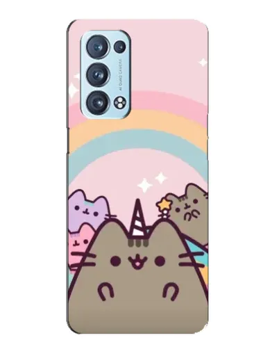 Чехол для OPPO Reno6 Pro 5G с картинкой «Единорог Pusheen»