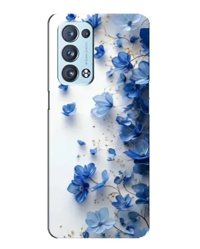 Чехол для OPPO Reno6 Pro 5G с картинкой «Голубой цветочный каскад»