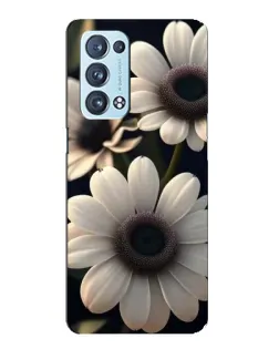 Чехол для OPPO Reno6 Pro 5G с картинкой «Белые маргаритки макро»