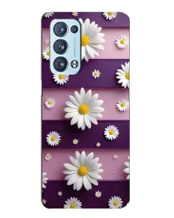 Чехол для OPPO Reno6 Pro 5G с картинкой «Ромашки на фиолетовом»