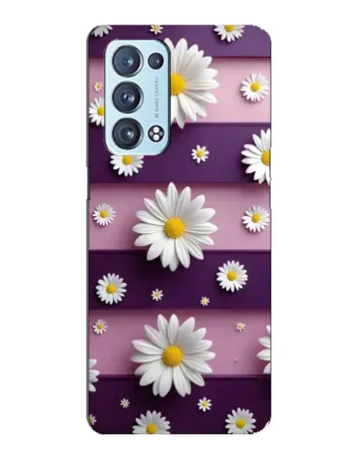 Чехол для OPPO Reno6 Pro 5G с картинкой «Ромашки на фиолетовом»