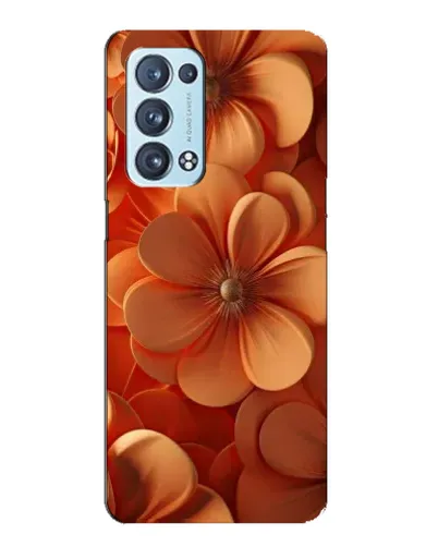 Чехол для OPPO Reno6 Pro 5G с картинкой «Оранжевый макро цветок»
