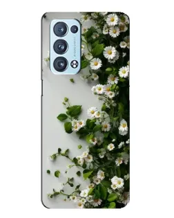 Чехол для OPPO Reno6 Pro 5G с картинкой «Ветка мелких белых цветов»