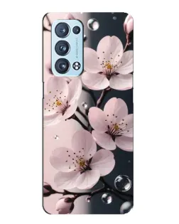 Чехол для OPPO Reno6 Pro 5G с картинкой «Нежная сакура и капли»
