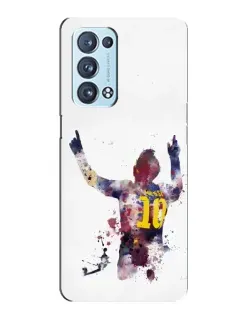 Чехол для OPPO Reno6 Pro 5G с картинкой «Акварельный Месси Барселона» Чехол для OPPO Reno6 Pro 5G с картинкой «Акварельный Месси Барселона»