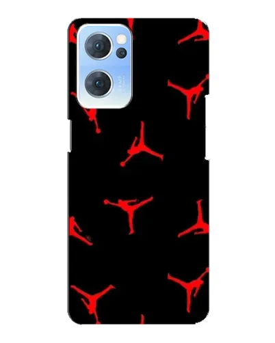 Чехол для OPPO Reno7 5G с картинкой «Jordan Red Pattern»