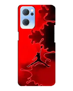 Чехол для OPPO Reno7 5G с картинкой «Jordan Red Smoke»