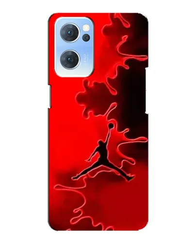 Чехол для OPPO Reno7 5G с картинкой «Jordan Red Smoke»