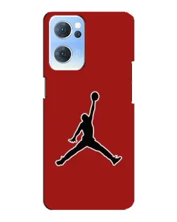 Чехол для OPPO Reno7 5G с картинкой «Jordan Red Back»