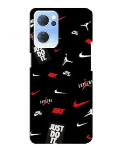 Чехол для OPPO Reno7 5G с картинкой «Nike Mix Pattern»