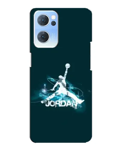 Чехол для OPPO Reno7 5G с картинкой «Jordan Blue Fire»