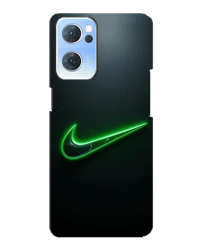 Чехол для OPPO Reno7 5G с картинкой «Неоновый контур Nike»