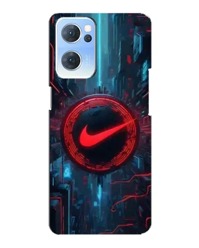 Чехол для OPPO Reno7 5G с картинкой «Техногенный стиль Nike»