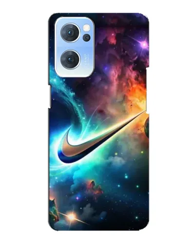 Чехол для OPPO Reno7 5G с картинкой «Космический Nike Swoosh»