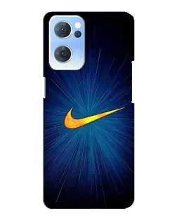 Чехол для OPPO Reno7 5G с картинкой «Синий пульс Nike» Чехол для OPPO Reno7 5G с картинкой «Синий пульс Nike»