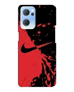 Чехол для OPPO Reno7 5G с картинкой «Красные брызги Nike» Чехол для OPPO Reno7 5G с картинкой «Красные брызги Nike»