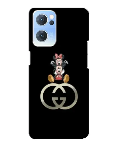 Чехол для OPPO Reno7 5G с картинкой «Минни Маус на лого»