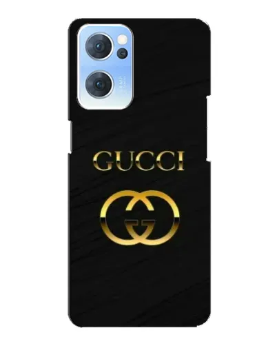 Чехол для OPPO Reno7 5G с картинкой «Золотой логотип Gucci»