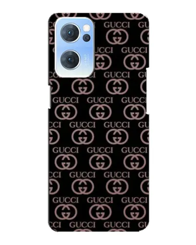Чехол для OPPO Reno7 5G с картинкой «Классическая монограмма Gucci»