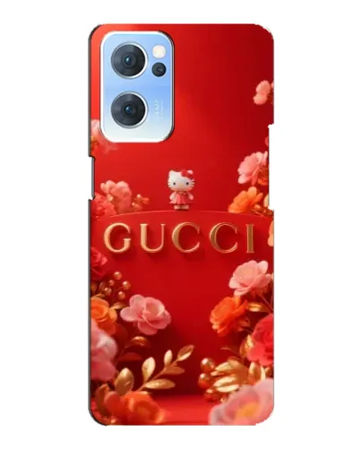 Чехол для OPPO Reno7 5G с картинкой «Gucci — золотой сад»