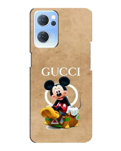Чехол для OPPO Reno7 5G с картинкой «Микки Маус Gucci — крафт»