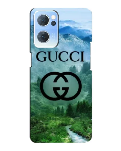 Чехол для OPPO Reno7 5G с картинкой «Gucci — горный пейзаж»