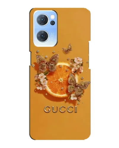Чехол для OPPO Reno7 5G с картинкой «Gucci — золотые бабочки» Чехол для OPPO Reno7 5G с картинкой «Gucci — золотые бабочки»