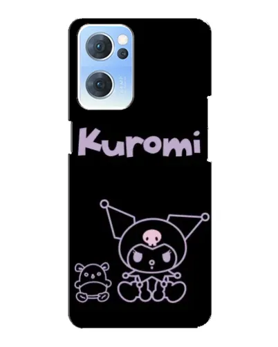 Чехол для OPPO Reno7 5G с картинкой «Kuromi — черный минимализм» Чехол для OPPO Reno7 5G с картинкой «Kuromi — черный минимализм»
