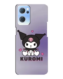 Чехол для OPPO Reno7 5G с картинкой «Kuromi — фиолетовый арт»