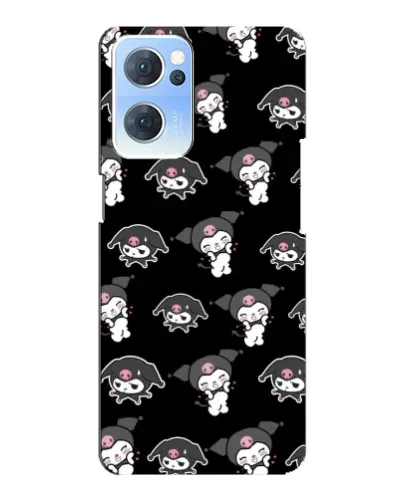 Чехол для OPPO Reno7 5G с картинкой «Черный паттерн Kuromi» Чехол для OPPO Reno7 5G с картинкой «Черный паттерн Kuromi»