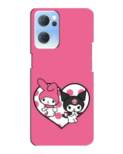 Чехол для OPPO Reno7 5G с картинкой «Kuromi и My Melody» Чехол для OPPO Reno7 5G с картинкой «Kuromi и My Melody»