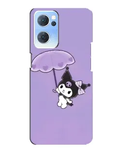 Чехол для OPPO Reno7 5G с картинкой «Kuromi с зонтиком»