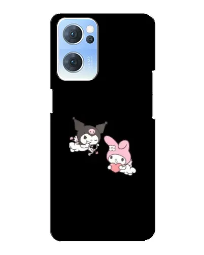 Чехол для OPPO Reno7 5G с картинкой «My Melody и Kuromi» Чехол для OPPO Reno7 5G с картинкой «My Melody и Kuromi»