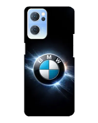 Чехол для OPPO Reno7 5G с картинкой «BMW — неоновое сияние»