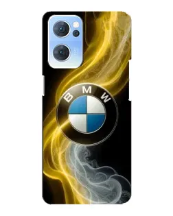 Чехол для OPPO Reno7 5G с картинкой «Золотистый дым BMW»