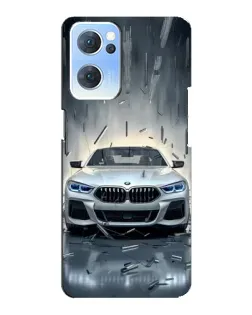 Чехол для OPPO Reno7 5G с картинкой «BMW в свете фар»