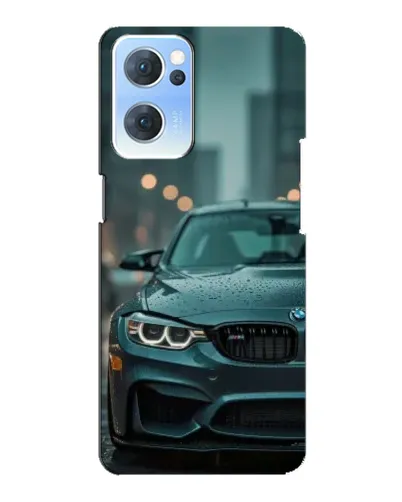 Чехол для OPPO Reno7 5G с картинкой «BMW в огнях города»