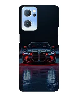 Чехол для OPPO Reno7 5G с картинкой «BMW на мокрой дороге»