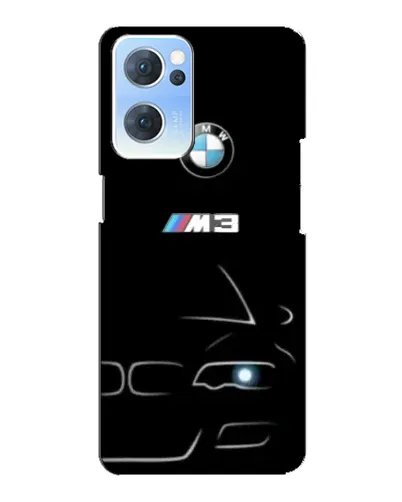 Чехол для OPPO Reno7 5G с картинкой «Минималистичный принт BMW M3»