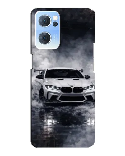 Чехол для OPPO Reno7 5G с картинкой «BMW сквозь туман»