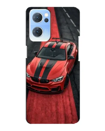 Чехол для OPPO Reno7 5G с картинкой «BMW на красной дорожке»
