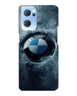 Чехол для OPPO Reno7 5G с картинкой «Логотип BMW — лед»