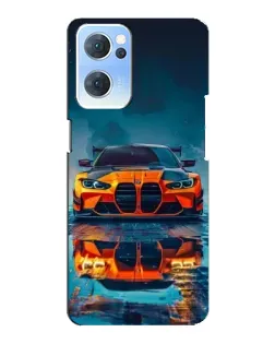 Чехол для OPPO Reno7 5G с картинкой «BMW — золотая эмблема»