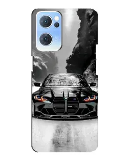 Чехол для OPPO Reno7 5G с картинкой «BMW — акварельный дрифт»