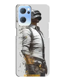 Чехол для OPPO Reno7 5G с картинкой «PUBG — боец в пыли»