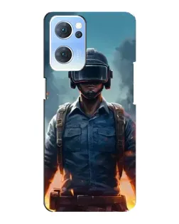 Чехол для OPPO Reno7 5G с картинкой «PUBG — реалистичный герой»