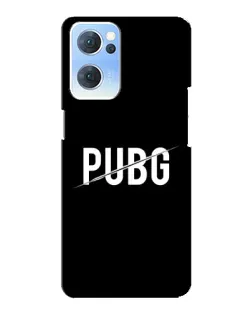 Чехол для OPPO Reno7 5G с картинкой «PUBG — белый логотип»
